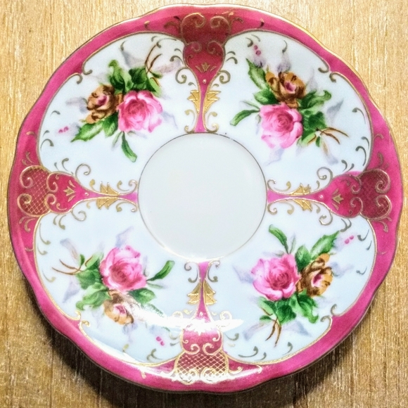 Hand Painted Floral, Lefton China Tea Cup Set - Picture 2 of 16